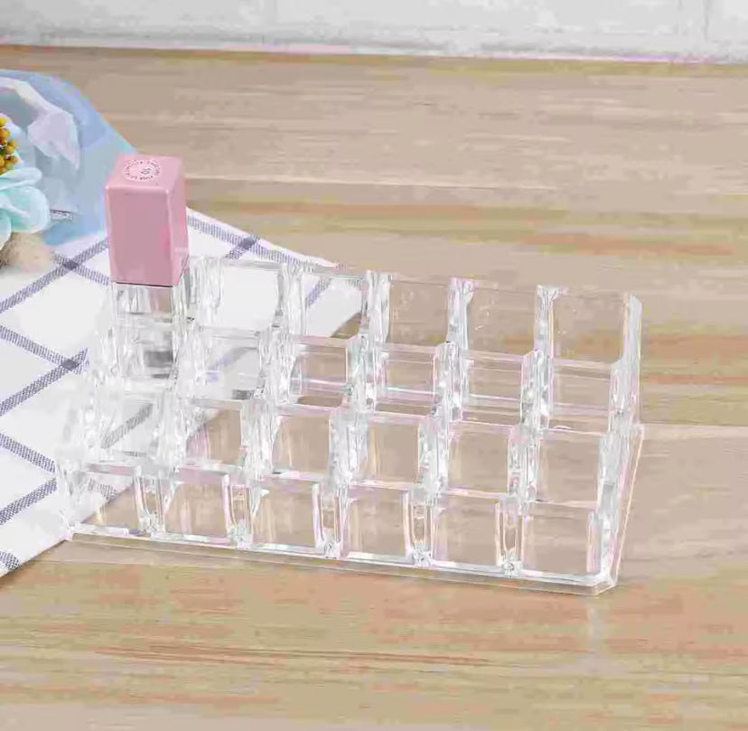 Lipstick Display Stand Holder, Acrylic Lipstick Storage Box, Acrylic Makeup Organizer, Desktop Lipstick Display Storage Box, Cosmetic Nail Polish Storage Rack, Desktop Dressing Table for Lip Glaze Brushes Bottles Lipstick Display Stand Holder, Acrylic Lipstick Storage Box, Acrylic Makeup Organizer, Desktop Lipstick Display Storage Box, Cosmetic Nail Polish Storage Rack, Desktop Dressing Table for Lip Glaze Brushes Bottles